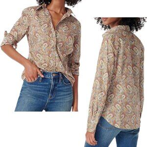 J. Crew, Women’s ‘Slim Perfect Shirt’ Liberty Paisley ‘Lee Manor’ Print, Size 00